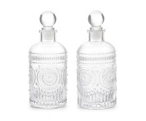 2 Pièces D'aromathérapie Dhuile Parfumée Flacons Diffuseurs Décoratifs Pot De Stockage De Parfum De Composition Récipient Dessus De Bureau Un Verre Ancien Espagne
