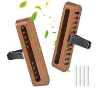 2 Pièces D'aromathérapie Diffuseur D'huile Essentielle de Voiture, Pince de Ventilation Diffuseur de Voiture, Clip D'évent D'aromathérapie de Voiture, avec 4PCS de Recharges, sans Huile