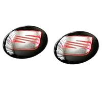 2 pièces d'autocollants 14 mm de diamètre compatibles avec S-E..A T-Auto avec logo pour véhicule. Pour clé, télécommande, etc. Autocollants avec emblème (époxy noir - rouge 14 mm S E.A.t 2 pièces)
