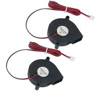 2 Pièces DC 12V Ventilateur pour Imprimante 3D 50x50x15mm,Ventilateur de Refroidissement Sans Balais avec Câble 1M,5015 Turbo Ventilateur 2 broches pour les impressions 3D,Noir