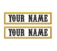 2 pièces de 10,2 cm de large, 2,5 cm de hauteur, patch de nom personnalisé, gilet de motard rocker, patch de moto, veste, vêtements, sacs, harnais pour chien, sacs à dos uniformes (couleur : orange