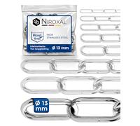 2 pièces de 200-cm = 2-mètre 13-mm d'épaisseur chaîne en acier inoxydable V4A lien longue de NietFullThings en un seul morceau anchor chain DIN 5685 DIN 763 2-m