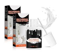 2 Pièces de 30 ml Peinture de Retouche émail, Retouche Blanc Mur, Peinture pour Baignoire Répare les Petits Défauts, Convient aux Baignoires, Meubles, Murs, Placards, Portes et Fenêtres, Blanc