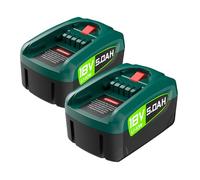 2 pièces de 5000 mAh 18 V de batterie de remplacement pour Bosch PBA PSB PSR pour les outils 18 V verts, jardin et maison, système 18 V, batterie Gardena 18 V (non compatible avec la série Bosch