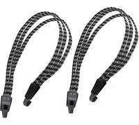 2 pièces de 65cm tendeur de bagages pour vélo | sangle de serrage pour porte-bagages | caoutchouc de serrage pour porte-bagages | caoutchouc pour bagages avec 2 crochets | tendeur de bagages noir-blan