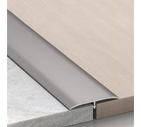2× Pièces De Bandes De Transition for Sol, Moulures En T En Aluminium, Bandes De Séparation Plates for Combler Les Espaces Entre Les Sols, Les Carreaux De Sol(Dark,160cm/62.99in)