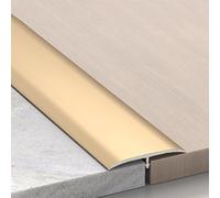 2× Pièces De Bandes De Transition for Sol, Moulures En T En Aluminium, Bandes De Séparation Plates for Combler Les Espaces Entre Les Sols, Les Carreaux De Sol(Gold,160cm/62.99in)