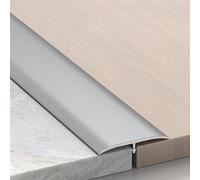 2× Pièces De Bandes De Transition for Sol, Moulures En T En Aluminium, Bandes De Séparation Plates for Combler Les Espaces Entre Les Sols, Les Carreaux De Sol(Gray,160cm/62.99in)