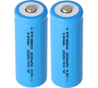 2 pièces de batterie convenant à Duracell Solar Lithium Phosphate Akku 18500 Li-FePo4 avec 3,2 Volt et 1000mAh, 17,5x48mm