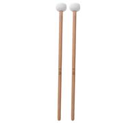 2 pièces de batterie portables de tambour en feutre blanc pour timbales accessoire d'instrument de Percussion de caisse claire, Accessoires De Jeu