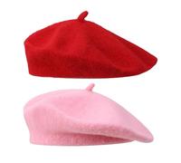 2 pièces de bérets, bérets rétro français, bérets en Forme de dôme, Chapeaux de Peintre Polyvalents, Chapeaux d'artiste, adaptés à la Vie Quotidienne et aux soirées masquées