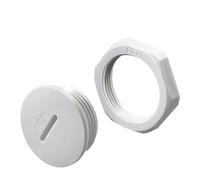 2 pièces de bouchon étanche en plastique, embout de raccord fileté M12-M32, joint d'étanchéité en nylon avec joints.(White,M22)