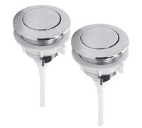 2 pièces de bouton supérieur unipolaire, double bouton de chasse d'eau, bouton supérieur de toilette, accessoire pour réservoir de toilettes, interrupteur à bouton unique à actionnement manuel (38 mm)