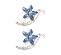 2 Pièces De Broches De Style Rétro, Décoration en Cristal Brillant, Épingles De Corsage Élées, Accessoires Vestimentaires De Mode, Accessoires De Fête De Banquet (Or, Argent).