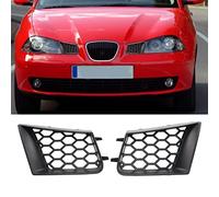 2 pièces de calandre supérieure avant, calandre supérieure de pare-chocs avant gauche droite noir brillant de remplacement pour Seat Ibiza Cordoba 6L 2002-2009