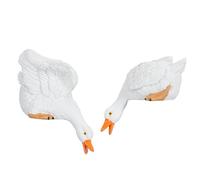 2 pièces de canard buvant statue en résine imperméable canard jardin paysage figurines ornements décoratifs pour animaux d'extérieur pour cour