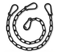 2 pièces de chaînes en acier inoxydable,Solide chaîne d'extension,Chaînes de chaîne d'acier, Chaîne de 50 cm noire,Pour les portes de clôture, les objectifs de cage pour animaux de compagnie