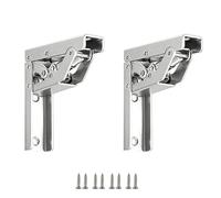 2 pièces de charnières pliables à 90 degrés en acier renforcé, charnières cachées pour meubles, accessoires de meubles pour armoires de cuisine, bibliothèques, et plus.