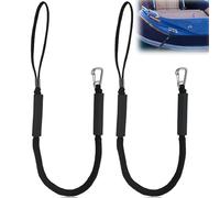 2 pièces de corde de fixation pour bateau, accessoires de bateau, ligne de fixation avec oeil et crochet, corde de fixation, accessoires d’ancrage pour bateaux, pour bateaux, kayaks, jet-skis, pontons