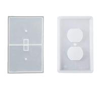 2 Pièces De Couverture De Commutateur De Lumière Moule En Résine, Prise De Courant Panneau Moule En Silicone Pour La Fabrication De Bricolage Artisanat, Prise Bas