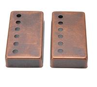2 pièces de couvre-pickup pour guitare électrique, coque de pickup en laiton et cuivre avec 6 trous d’aération pour la dissipation thermique, remplacement résistant aux rayures et