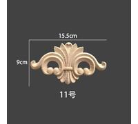 2 pièces de figurines en bois sculpté floral naturel,artisanat d'Auckland,appliques d'angle,cadre,décoration murale,porte,meubles,calcul,voiture mise en ?uvre illimitée - Type thickness 0.8cm #D