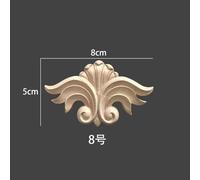 2 pièces de figurines en bois sculpté floral naturel,artisanat d'Auckland,appliques d'angle,cadre,décoration murale,porte,meubles,calcul,voiture mise en ?uvre illimitée - Type thickness 0.8cm #C