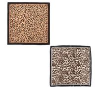 2 Pièces De Foulards Carrés À Imprimé Léopard, Élés Foulards En Soie Satinée, Bavoirs De Mode Rétro, Foulards Décoratifs, Portez Des Pièces Assorties.