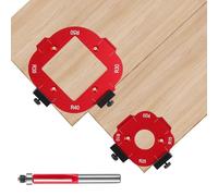 2 pièces de gabarits d'angle pour défonceuse, gabarits d'arc avec outil de coupe des chants pour menuiserie, patrons précis pour le travail du bois, R10 R15 R20 R25 R30 R35 R40 R50