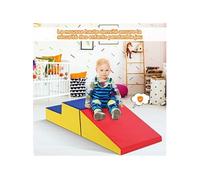 Costway 2 Pcs Modules De Motricité En Mousse Pour Tout-Petits Antidé Jeu Educatif Pour Grimper Glisser Ramper Blocs De Construction