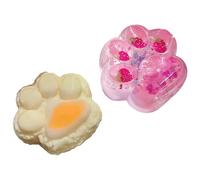 2 pièces de Jouet Patte de Chat Taba, Gel TPR Souple pour la détente, Design réaliste de Coussinet en Gel, matière TPR Douce, pour Adultes et Enfants, idéal pour se Relaxer