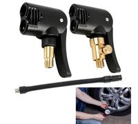 2 Pièces de Mandrins à Air en Laiton pour Pneus de Voiture et de Vélo - Embouts de Gonflage Universels 8mm pour Valves de Pneus Américains et Français - Accessoires Pratiques pour Gonfleurs de Pneus