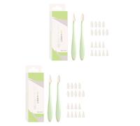 2 pièces de mélange de souches pour des croquis d ' ombrage, Green | Outil de mélange d ' artiste professionnel avec lingettes éponge remplaçables pour les détails fins, les portraits,