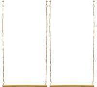 2 pièces de métal porte-manteau ensemble en forme de U 60cmx180cm(hauteur réglable) tringle à vêtements avec 4 crochets porte-chaîne vêtements étagères suspendues porte-manteau (or)