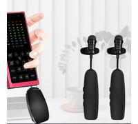 2 Pièces de Micro Col de Cygne Sans Fil 2,4G avec Annulation de Bruit, Clip-On pour Vidéo et Scène