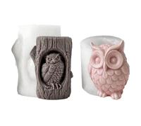 2 pièces de moule en silicone hibou pour bougie, balancier, savon DIY | Fabriqué en silicone de qualité alimentaire sans odeur, idéal pour les bougies, la fabrication de savon et les décorations