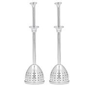 2 pièces de passoire à thé à long manche en acier inoxydable, infuseur-filtre réutilisable pour thé en vrac, avec mailles fines de 0,5 mm, pour usage à domicile, au bureau ou en