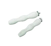 2 pièces de pierres minérales Nobby, barre d'assise 24,0 cm, env. 2 x 300 g blanc