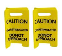 2 pièces de pinces à cheveux avec panneau d'avertissement de surcharge, signal « Ne pas approcher » en cadeau pour femmes, décoration capillaire pour amis et collègues, accessoire coiffure