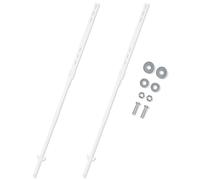 2 pièces de piquets de panneau de jardin avec support de poteau de panneau et trous de montage en aluminium pour extérieur, en style patchwork (blanc, 1,2 m)
