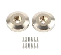 2 pièces de poids de roue en laiton pour voiture télécommandée à chenilles 1,9 et 2,2 pouces, adaptateur de moyeu hexagonal - pièces de mise à niveau, entretoise de roue en laiton (je mange)