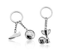 2 pièces de porte-clés de football, pendentifs de football, porte-clés de supporters, porte-clés de chaussures de football, breloques de football personnalisées, cadeaux de football pour garçons