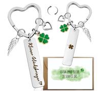 2 Pièces De Porte-Clés D'Encouragement Et 2 Pièces De Cartes De Vœux, Cadeaux De Bénédiction pour Réussir L'Examen, Souvenirs pour Les Cérémonies Importantes.