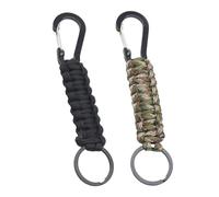 2 pièces de porte-clés en paracorde, mousquetons en corde tressée, pendentifs en paracorde, porte-clés en paracorde, pendentifs d'escalade en plein air, adaptés au camping et à la randonnée