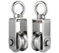 2 pièces de poulie de déviation en acier pour câble, avec 2 roulements à billes, poulie de fitness en acier inoxydable 304 pour câble en acier/câbles