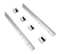 2 pièces de rail de glissière linéaire SBR12 - 400 mm, axe de 12 mm, avec 4 blocs de roulement SBR12UU, rail de guidage en acier au carbone de haute précision avec coulisseau en
