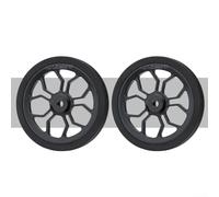 2 pièces de Rechange en Alliage d'aluminium 82Mm Roue pour vélo Pliant pour Brompton Easywheel Litepro (Noir)