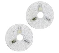2 pièces de rechange pour ventilateurs de plafond, kit de lumière LED du ventilateur de plafond de 5,3 pouces, panneau de modernisation LED rond de 15 W, 3CCT réglable, fonction mémoire, 220 V