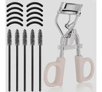 2 Pièces De Recourbe-Cils Grand Angle, 5 Pièces De Bandes De Caoutchouc De Rechange Et 5 Pièces De Brosses À Cils, Clip De Curling Durable Et Naturel, Adapté Au Maquillage Des Yeux Exquis.