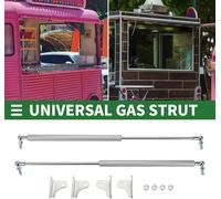 2 pièces de ressort à gaz 200N / 20 kg Amortisseur à gaz avec supports de ressort à gaz en forme de L pour couverture de bateau, poids lourds, poubelles 50cm
